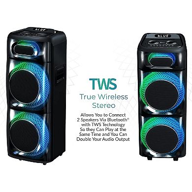 IQ Sound TorusFLEX 2x10-Inch Portable Bluetooth DJ Speaker