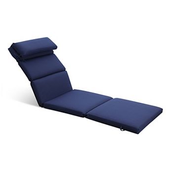 Aoodor 77" x 25" Patio Sun Lounger Cushions, Fade-Resistant and Water-Resistant Olefin Fabric
