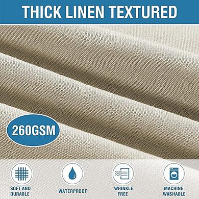 Linen Textured Tablecloth 60x120" Waterproof Spill-Proof Dining Cover
