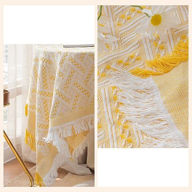 Tablecloths with Tassel, Table Cover for Indoor and Outdoor 70.87"x51.18"