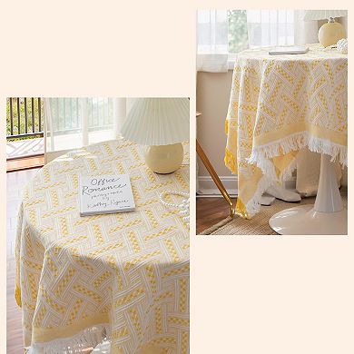 Tablecloths with Tassel, Table Cover for Indoor and Outdoor 70.87"x51.18"