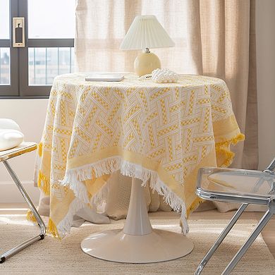 Tablecloths with Tassel, Table Cover for Indoor and Outdoor 70.87"x51.18"