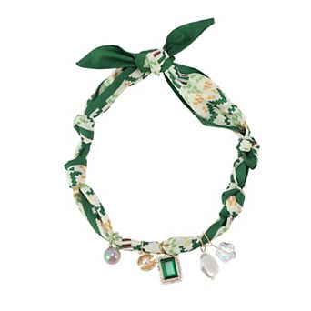 Durable Scarf Necklace with Charm Adjustable Tie 22.83" 1 pc