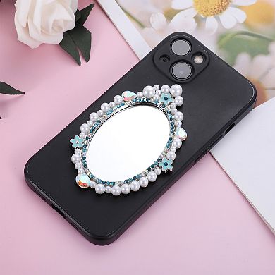Faux Pearl Mirror Phone Case Decoration 1 Pc