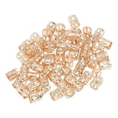 60Pcs Hollow Hair Cuffs Dreadlock 0.99x0.36 Inch