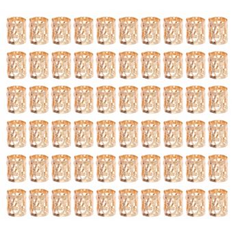 60 pc Hollow Hair Cuffs Dreadlock 0.99x0.36 Inch