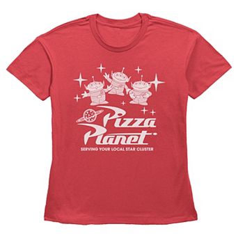 Women's Disney / Pixar's Toy Story 5 Pizza Planet Happy Aliens Graphic Tee