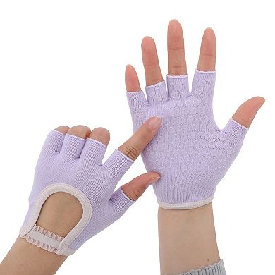 Durable Fingerless Yoga Gloves One Size 1Pair
