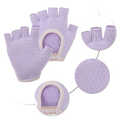 Durable Fingerless Yoga Gloves One Size 1Pair