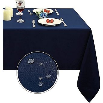 Microfiber Rectangle Tablecloth Oil- & Spill-Proof Water-Resistant Cover