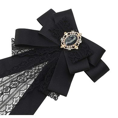 Women's Lace Bow Ribbon Bow Brooch Pre-Tied 1Pc