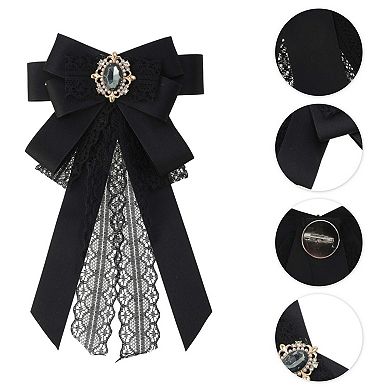Women's Lace Bow Ribbon Bow Brooch Pre-Tied 1Pc