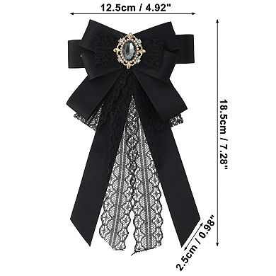 Women's Lace Bow Ribbon Bow Brooch Pre-Tied 1Pc
