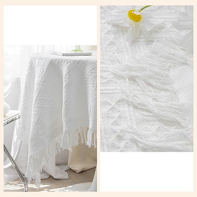 Tablecloths with Tassel, Table Cover for Indoor and Outdoor 59.06"x35.43"