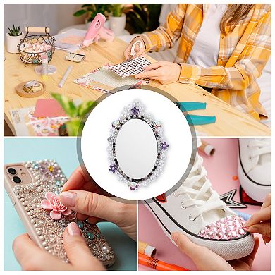 Faux Pearl Mirror Phone Case Decoration 1 Pc
