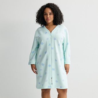 Plus Size Croft & Barrow® Quilted Full-Zip Sleep Robe