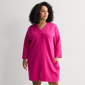 Plus Size Croft & Barrow® Quilted Full-Zip Sleep Robe