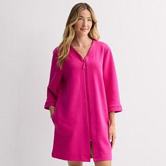 Women's Croft & Barrow® Quilted Full-Zip Sleep Robe