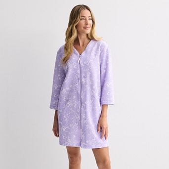 Women's Croft & Barrow® Quilted Full-Zip Sleep Robe