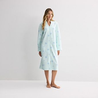 Women's Croft & Barrow® Long Quilted Full-Zip Sleep Robe