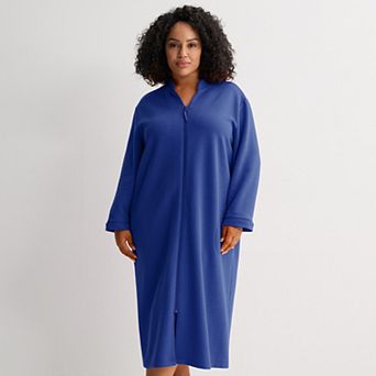 Plus Size Croft & Barrow® Long Quilted Full-Zip Sleep Robe