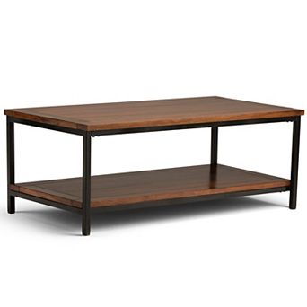 Simpli Home Skyler 48-Inch Wide Solid Mango Wood Industrial Coffee Table