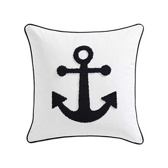 Nautica Anchor Loop Embroidery 20x20 Decorative Pillow