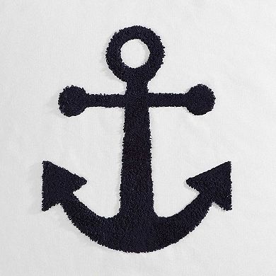Nautica Anchor Loop Embroidery 20x20 Decorative Pillow