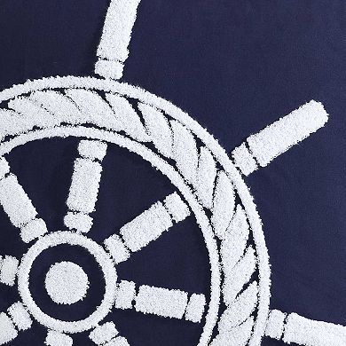 Nautica Nautica Ships Wheel Blue 20x20 Decorative Pillow