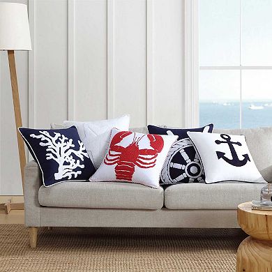 Nautica Starfish Loop Embroidery 20x20 Decorative Pillow