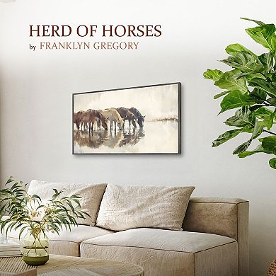 Herd of Horses Framed Wall Art