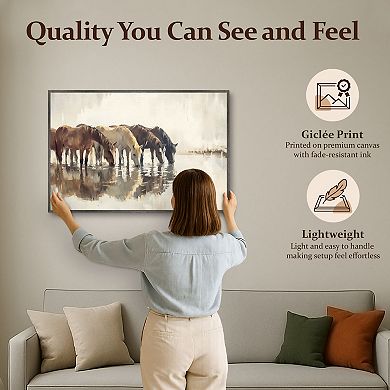 Herd of Horses Framed Wall Art