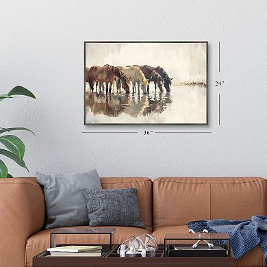 Herd of Horses Framed Wall Art
