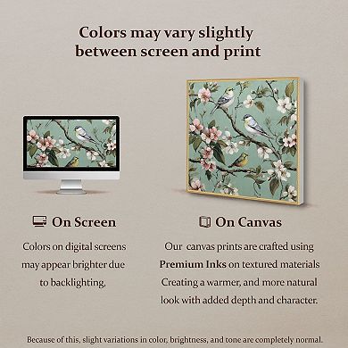 Vibrant Spring Birds Square Wall Art