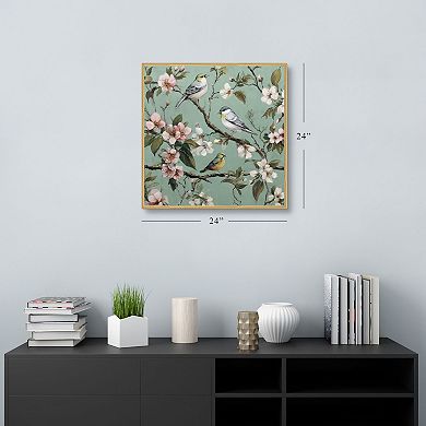 Vibrant Spring Birds Square Wall Art