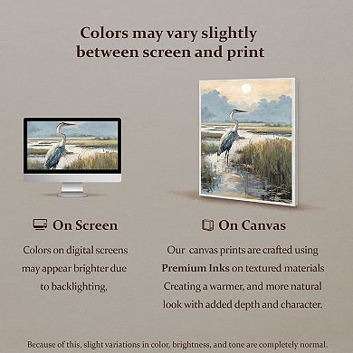 Marsh Heron at Dusk Frame Wall Decor