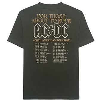 Men's For Those About to Rock AC/DC 1982 Tour Graphic Short Sleeve Tee