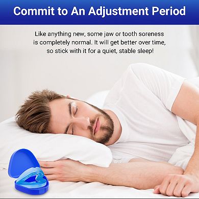 YEVYO Anti-Snoring Mouthpiece,Mouth Guard with +2mm Jaw Adjustment, Breathable Anti Snoring Solution