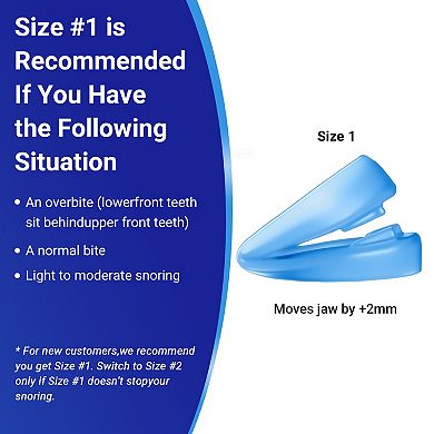 YEVYO Anti-Snoring Mouthpiece,Mouth Guard with +2mm Jaw Adjustment, Breathable Anti Snoring Solution