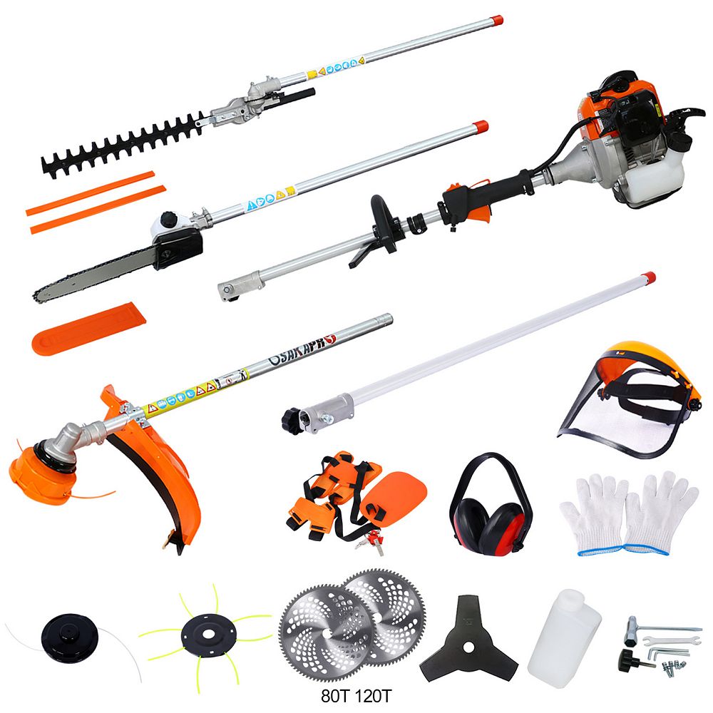 52cc Multi-Functional Gas Powered Garden Tool System with 4 Attachments
