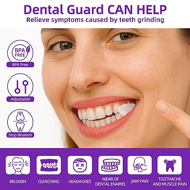 YEVYO 2PCS Mouth Guard for Teeth Grinding - Sleep Mouth Guard for Nighttime TMJ Clenching Relief