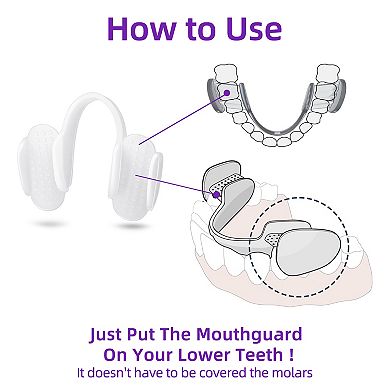 YEVYO 2PCS Mouth Guard for Teeth Grinding - Sleep Mouth Guard for Nighttime TMJ Clenching Relief