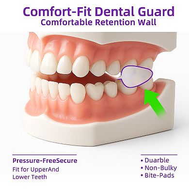 YEVYO 2PCS Mouth Guard for Teeth Grinding - Sleep Mouth Guard for Nighttime TMJ Clenching Relief