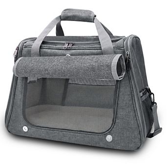 YEVYO Airline Approved Cat Carrier with Reinforced Bottom Orthopedic Fleece Mat for Small Dogs & Cat