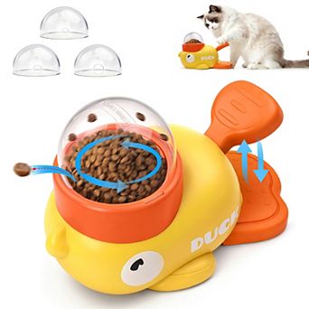 YEVYO Duck Treat Puzzle Toy for Dogs & Cats - Interactive IQ Feeder with Adjustable Food Outlet