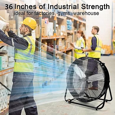 TMWINGS 36 Inch Industrial Fan High Velocity Fan 3 Speed Black