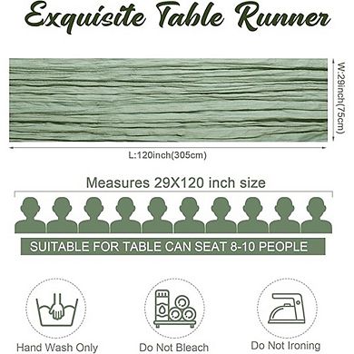 Cheesecloth Table Runners Boho Gauze, Rustic Sheer Fabric for Wedding & Party
