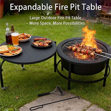 52" Fire Pits with 26" Fire Stove and Table