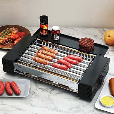 TMWINGS Electric Hot Dog Roller Grill Machine, 800W Compact Sausage Cooker with 5 Non-Stick Rollers