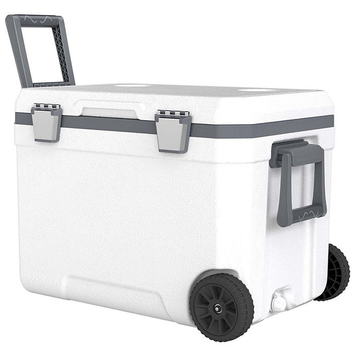 TMWINGS 48-Quarts Portable Hard Sided Cooler with Wheels & Handle (White) + $10 Kohls Cash